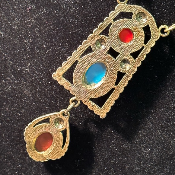 Vintage {untested} Statement Necklace Native American/Egyptian - Picture 10 of 13